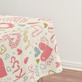 Nappe Motif romantique avec des coeurs et des lèvres (In Situ)