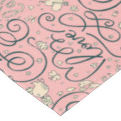 Nappe Motif romantique avec des coeurs et des oiseaux (Angle)