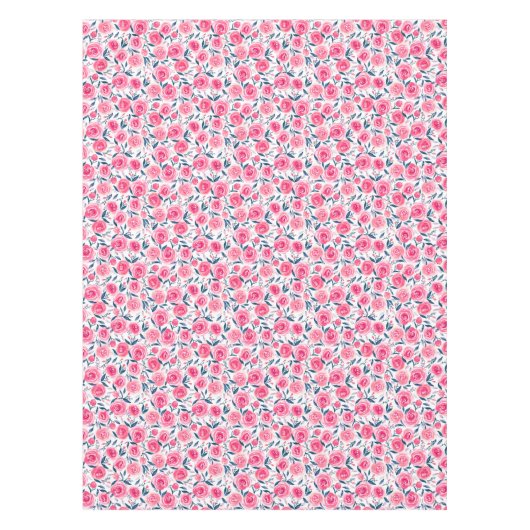 Nappe Motif Rose d'aquarelle rose (Devant)
