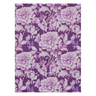 Nappe Motif rose de répétition blanc/violet pâle