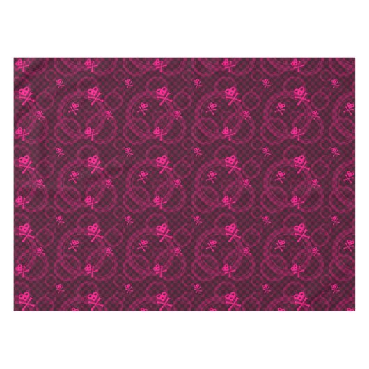 Nappe Motif rose d'Emo avec des cercles (Devant (Horizontal))