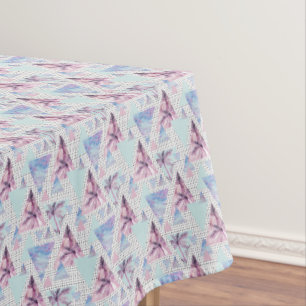Nappe Motif rose et bleu d'aquarelle de palmier