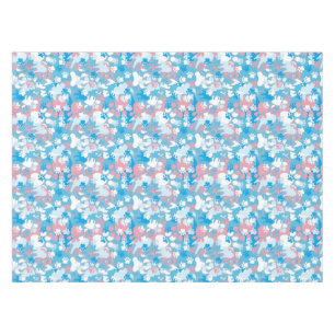 Nappe Motif rose et bleu de chien de camouflage