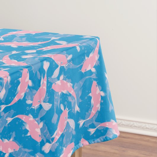Nappe Motif rose et bleu - Koi Fish (In Situ)