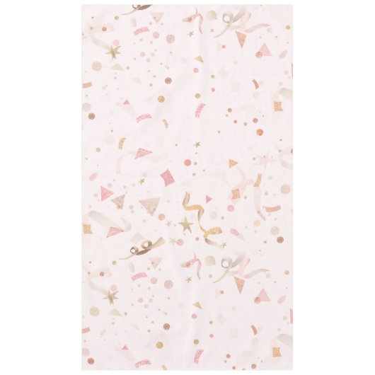 Nappe Motif rose et or festif (Devant)