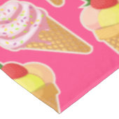 Nappe Motif rose Kawaii avec crème glacée aux fraises (Angle)