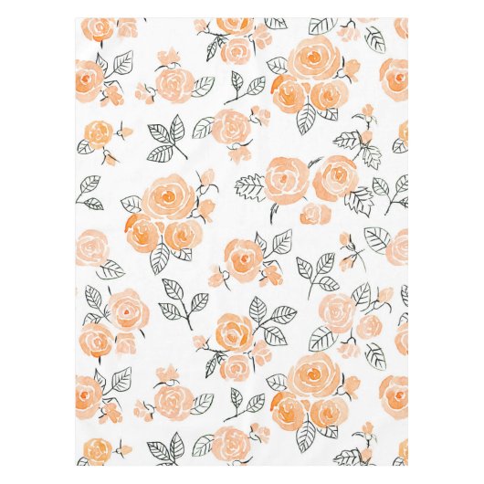 Nappe Motif rose Peach (Devant)