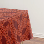 Nappe Motif rouge de feuille sur l'orange (In Situ)