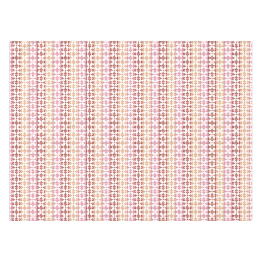 Nappe Motif rouge géométrique de rayures d'ikat (Devant (Horizontal))