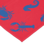 Nappe Motif rouge rouge bleu du crabe du homard (Angle)