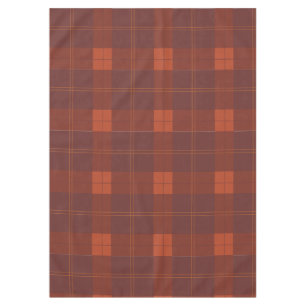 Nappe Motif rouille rouge et orange plaid