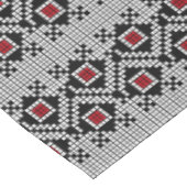 Nappe Motif roumain géométrique rouge et noir (Angle)