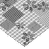 Nappe Motif rustique en patchwork noir et blanc rétro (Angle)
