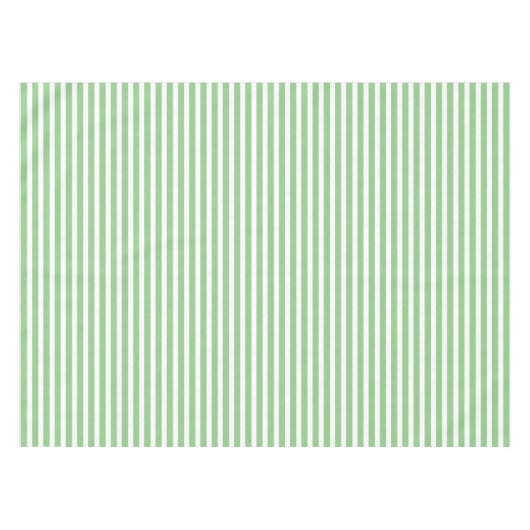 Nappe Motif Sage-Green/White Simple Stripes (Devant (Horizontal))