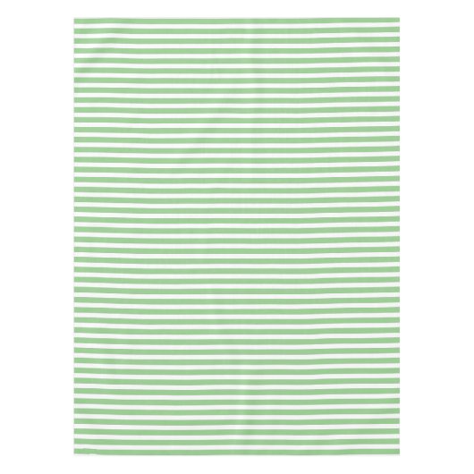 Nappe Motif Sage-Green/White Simple Stripes (Devant)