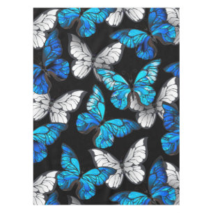 Nappe Motif sans couleur foncée avec papillons bleus Mor