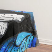 Nappe Motif sans couleur foncée avec papillons bleus Mor (In Situ)