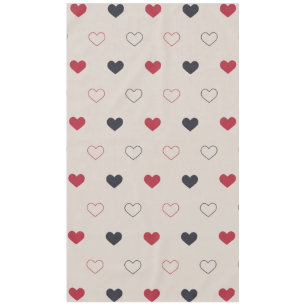 Nappe Motif sans couture à cœur rouge et beige, minimali