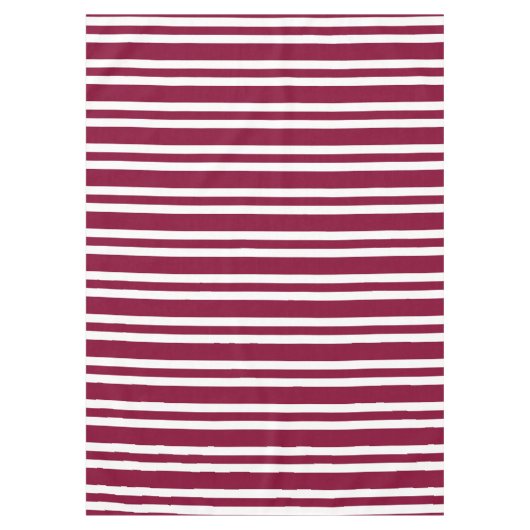 Nappe Motif sans couture à rayures blanches et bordeaux (Devant)