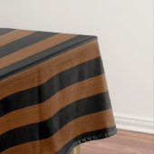 Nappe Motif sans couture à rayures brunes noires (In Situ)