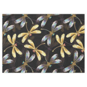 Nappe Motif sans couture avec libellules d'or (Devant (Horizontal))