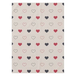 Nappe Motif sans couture cœur beige et rouge Mignon Mini