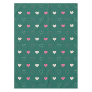 Nappe Motif sans couture de cœur rose et vert, minimalis
