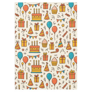 Nappe Motif sans couture de fête d'anniversaire vibrant