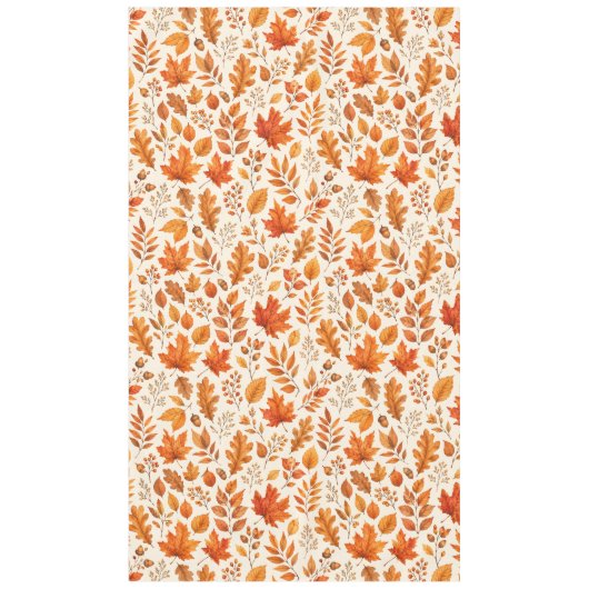 Nappe Motif sans couture de feuilles d'automne chaudes (Devant)