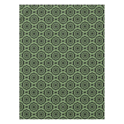 Nappe Motif sans couture de fleurs noir vert (Devant)