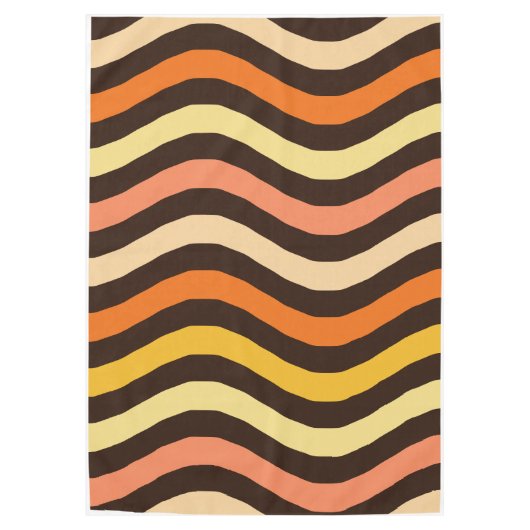 Nappe Motif sans couture de vagues rétro funky (Devant)