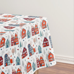 Nappe Motif scandinave d'art populaire de Chambre