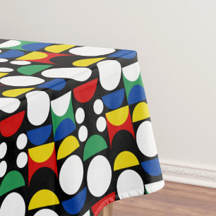Nappe Motif scandinave noir du Bauhaus du milieu du sièc