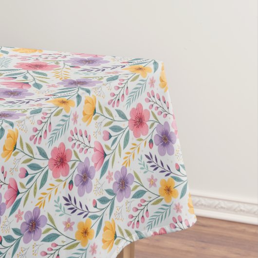 Nappe Motif simple de fleurs sauvages gris (In Situ)