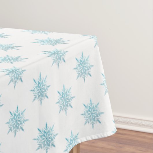 Nappe Motif Snowflake sur blanc (In Situ)