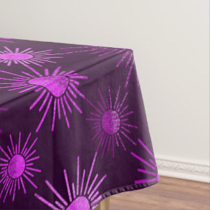 Nappe Motif solaire monochrome boho - violet