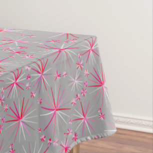 Nappe motif Spoutnik du milieu du siècle, gris et Fuchs