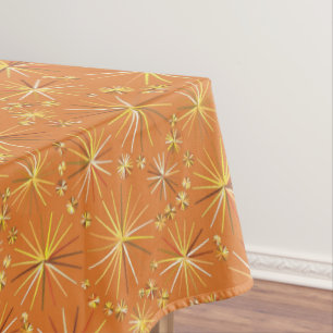 Nappe Motif Spoutnik du milieu du siècle, Terracotta