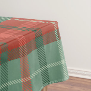 Nappe Motif tartan rouge et vert de Noël