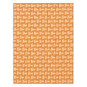 Nappe Motif texte de livre orange et blanc d'Halloween (Devant)