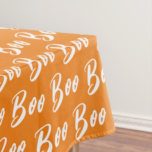 Nappe Motif texte de livre orange et blanc d'Halloween (In Situ)
