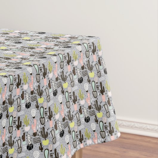 Nappe Motif texturisé tiré par la main de cactus (In Situ)