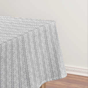 Nappe Motif tiré par la main gris de Chevron