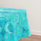 Nappe Motif tourbillon fractal, teintes turquoise (In Situ)