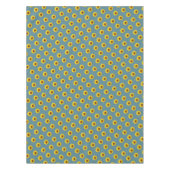 Nappe Motif Tournesol sur Vert Bleu (Devant)