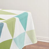 Nappe Motif triangulaire géométrique vert et bleu (In Situ)