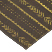 Nappe Motif tribal africain d'or sur la texture brune (Angle)