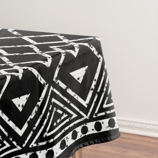 Nappe Motif tribal africain noir blanc (In Situ)