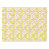 Nappe Motif tribal chic d'ikat jaune et gris de damassé (Devant (Horizontal))