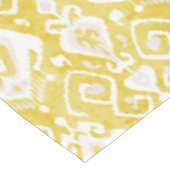 Nappe Motif tribal chic d'ikat jaune et gris de damassé (Angle)